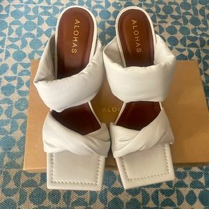White Aloha Heels - never been worn